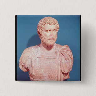 Badge Carré 5 Cm Buste d'empereur Antoninus Pius