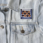 Badge Carré 5 Cm Butées toriques interraciales (En situation)