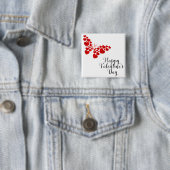 Badge Carré 5 Cm Butterfly of hearts (En situation)