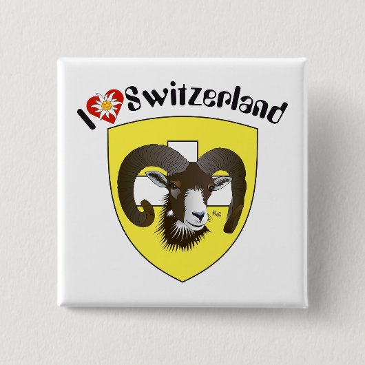 Badge Carré 5 Cm Button (Devant)