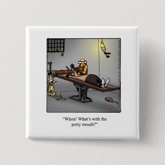 Badge Carré 5 Cm Button (Devant)