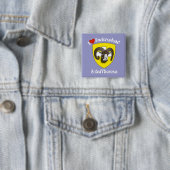 Badge Carré 5 Cm Button (En situation)