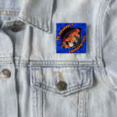 Badge Carré 5 Cm Button Carnaval 2012 (En situation)
