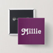 Badge Carré 5 Cm Button Millie (Devant & derrière)