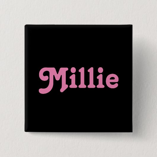 Badge Carré 5 Cm Button Millie (Devant)