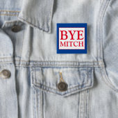 Badge Carré 5 Cm Bye Mitch McConnell Vote Élection bleue du Sénat (En situation)
