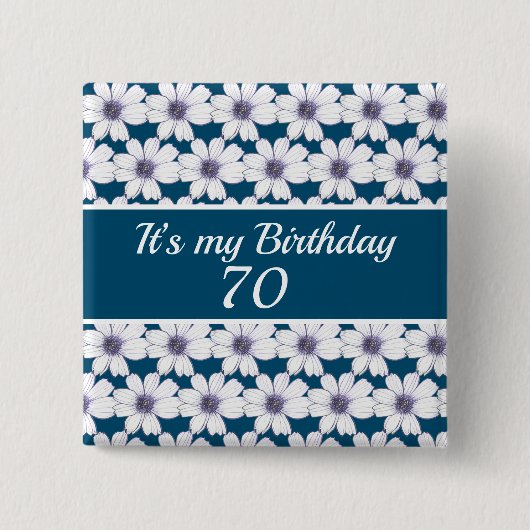 Badge Carré 5 Cm C’est mon anniversaire de naissance (Devant)