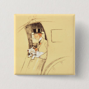 Badge Carré 5 Cm Cabine de Hansom