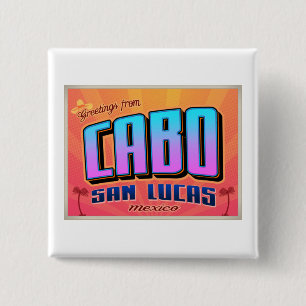 BADGE CARRÉ 5 CM CABO SAN LUCAS