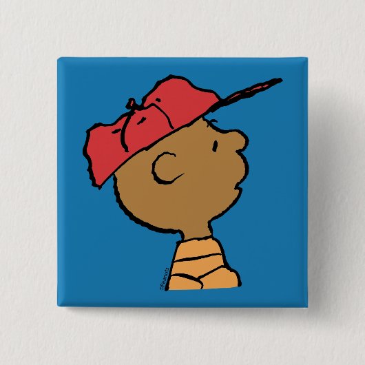 Badge Carré 5 Cm cacahuètes | Franklin Baseball Casquette (Devant)