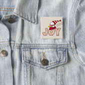 Badge Carré 5 Cm cacahuètes | Snoopy & Woodstock Joy Sled Ride (En situation)