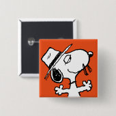 Badge Carré 5 Cm cacahuètes | Spike Smiling (Devant & derrière)
