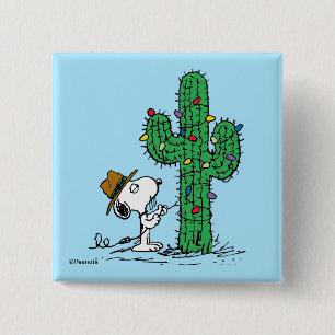 Badge Carré 5 Cm cacahuètes   Spike's Holiday Cactus