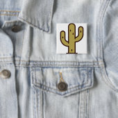 Badge Carré 5 Cm cactus (En situation)