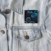 Badge Carré 5 Cm Cactus foncé (En situation)