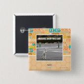 BADGE CARRÉ 5 CM CADDIE INVISIBLE (Devant & derrière)