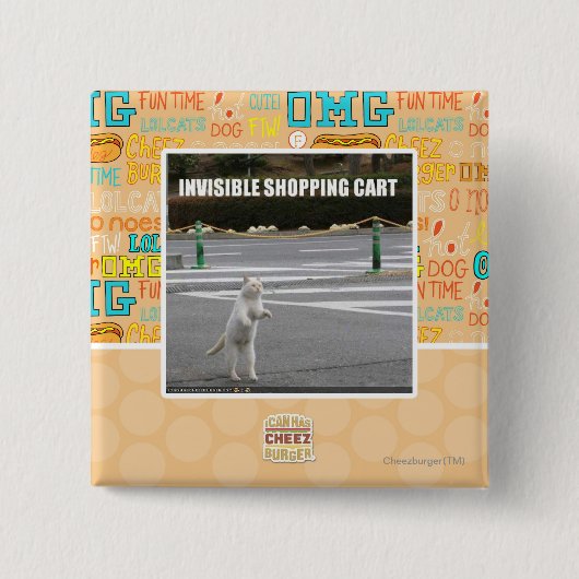 BADGE CARRÉ 5 CM CADDIE INVISIBLE (Devant)
