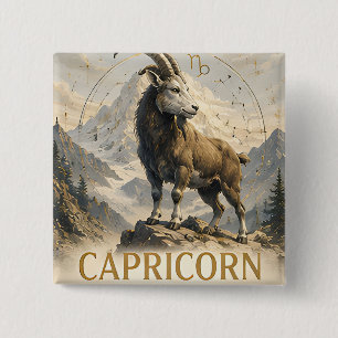 Badge Carré 5 Cm Cadeau d'anniversaire pour le signe du zodiaque Ca