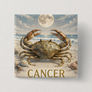 Badge Carré 5 Cm Cadeau d'astrologie d'anniversaire du signe du zod