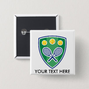 Badge Carré 5 Cm Cadeau de tennis personnalisé pour club ou tournoi