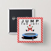 Badge Carré 5 Cm Cadeau de vacances Trampoline (Devant & derrière)