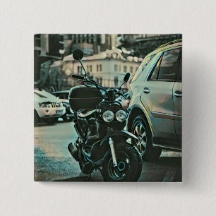 Badge Carré 5 Cm cadeau moto vintage