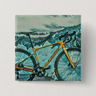 Badge Carré 5 Cm Cadeau Vélo Lover