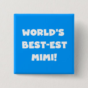 Badge Carré 5 Cm Cadeaux blancs de T-shirts des textes Mimi du