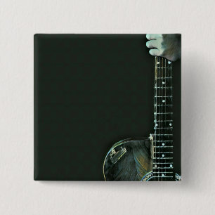Badge Carré 5 Cm Cadeaux de basse guitariste