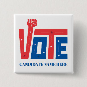 Badge Carré 5 Cm Cadeaux de campagne électorale politique promotion