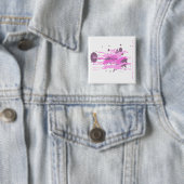 Badge Carré 5 Cm Cadeaux de course de chevaux (En situation)
