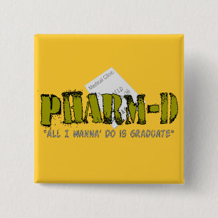 Badge Carré 5 Cm Cadeaux de Pharm-D (étudiant de pharmacie)