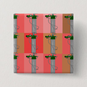 Badge Carré 5 Cm Cadeaux de Popart de rose de thérapeute