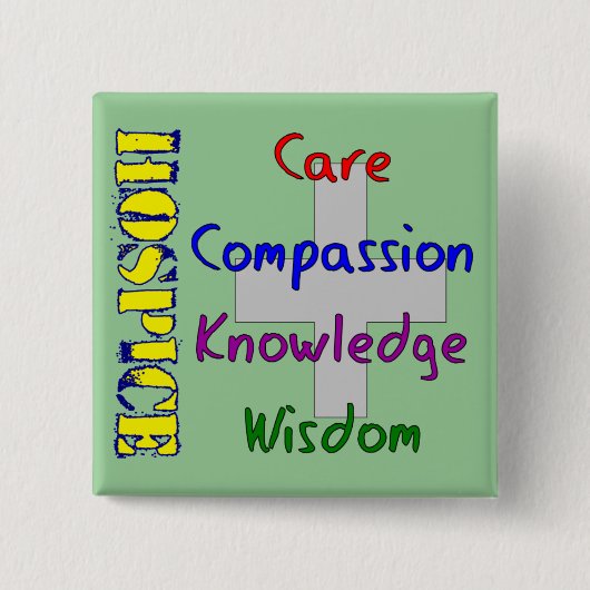 Badge Carré 5 Cm Cadeaux de travailleur d'hospice (Devant)