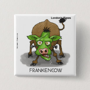 Badge Carré 5 Cm Cadeaux de vache drôle de monstre Halloween