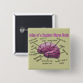 Badge Carré 5 Cm Cadeaux d'élève-infirmière (Devant & derrière)