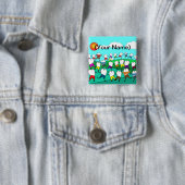 Badge Carré 5 Cm Cadeaux dentaires lunatiques d'art de dent (En situation)