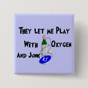 Badge Carré 5 Cm Cadeaux drôles de thérapeute respiratoire