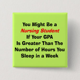 Badge Carré 5 Cm Cadeaux drôles d'étudiant de soins