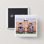 Badge Carré 5 Cm Cadeaux et accessoires de vache (Devant & derrière)