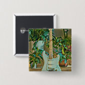 Badge Carré 5 Cm Cadeaux guitaristes (Devant & derrière)