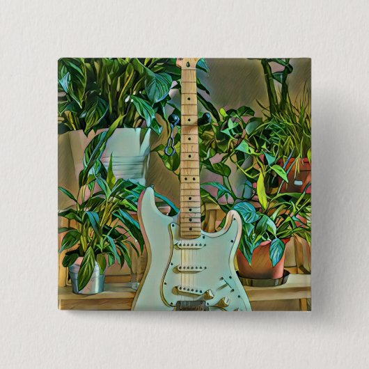Badge Carré 5 Cm Cadeaux guitaristes (Devant)