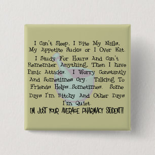 Badge Carré 5 Cm Cadeaux moyens d'étudiant de pharmacie