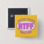 Badge Carré 5 Cm Cadeaux retirés drôles du professeur (RTFF) (Devant & derrière)