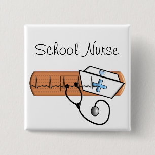 Badge Carré 5 Cm Cadeaux uniques d'infirmière d'école