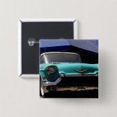 Badge Carré 5 Cm Cadillac vert d'Elvis Presley convertible en (Devant & derrière)