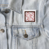 Badge Carré 5 Cm Cadre photo Brown simple (En situation)