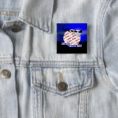 Badge Carré 5 Cm Cadre photo père Noël Sleigh Ride (En situation)