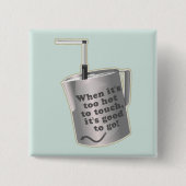 Badge Carré 5 Cm Café Barista cuillère à chauffer le lait (Devant)