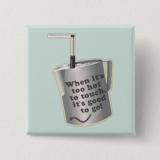 Badge Carré 5 Cm Café Barista cuillère à chauffer le lait (Devant)